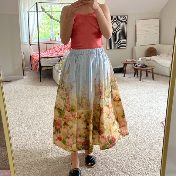 Zimmermann art midi skirt. Xs